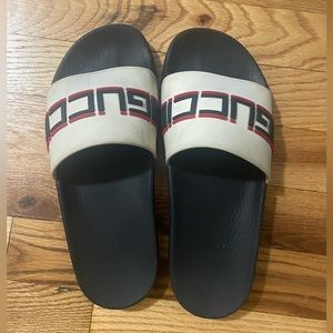 Gucci stripe slides
